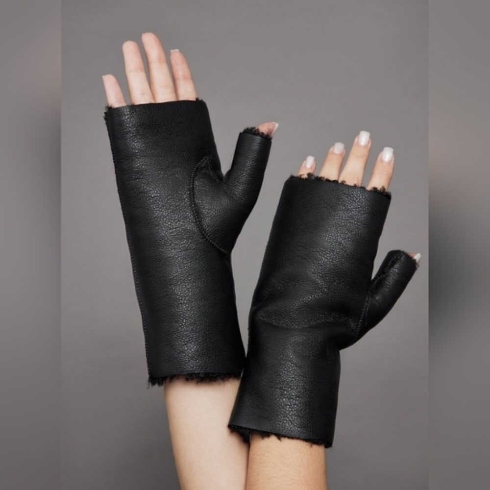 Jocelyn Faux Leather Fingerless Sedgwick Gloves